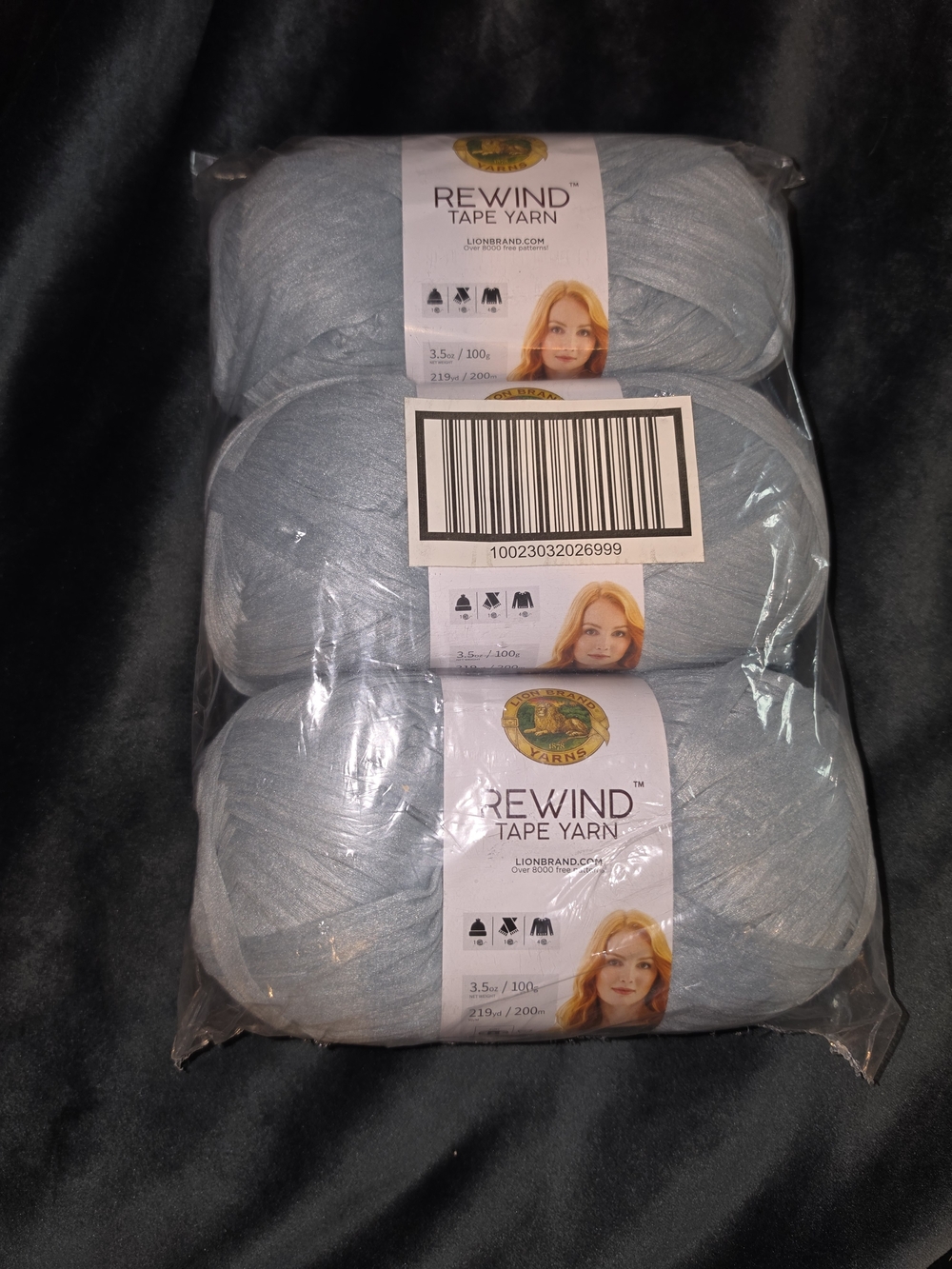 Lion Brand Rewind Tape Yarn – Marbles – 3 Skeins NEW/SEALED